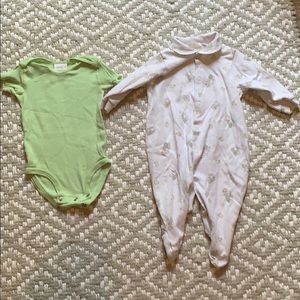 Carters onesie and collard pajama set
